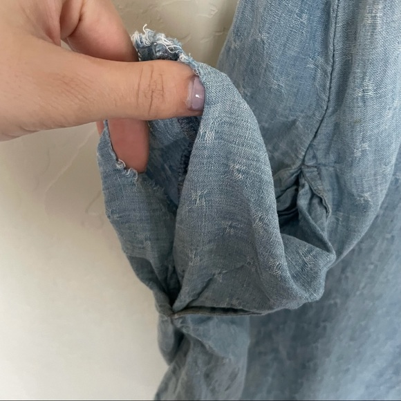 Current/Elliott The Woven Tank Dress Chambray - Picture 4 of 6